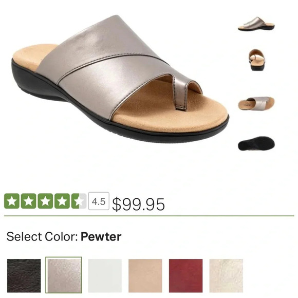 EUC like new Trotter size 7 sandal. Silver. The footbeds are new. The *best shoe - Picture 8 of 16